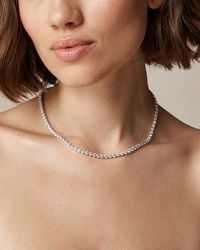 J.Crew - Round Cubic Zirconia Bezel-Set Tennis Necklace - Lyst