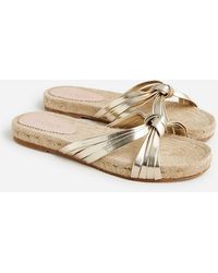 J.Crew - Made-In-Spain Knotted Espadrille Slides - Lyst