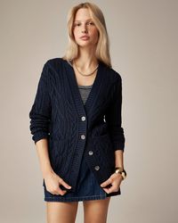 J.Crew - Cable-Knit Cardigan Sweater - Lyst