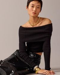 J.Crew - Limited-Edition Anna October X Featherweight Cashmere Off-The-Shoulder Top - Lyst