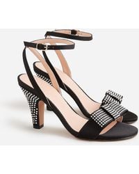 J.Crew - Made-In-Italy Crystal Bow Heels - Lyst