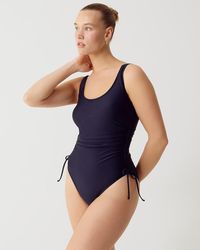 J.Crew - Ruched Side-Tie One-Piece Swimsuit - Lyst