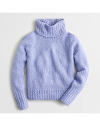 J.Crew Chunky Alpaca Turtleneck Sweater - Blue