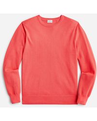 J.Crew Cotton Piqué-stitch Crewneck Sweater - Pink