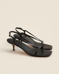 J.Crew - Krista Slingback Kitten-Heel Sandals - Lyst