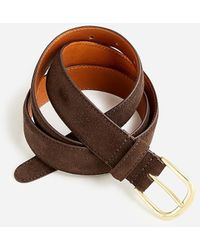 J.Crew - Italian Suede And Leather Round-Buckle Dress Belt - Lyst