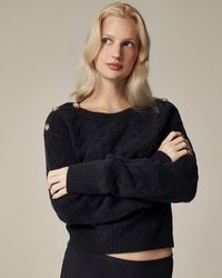 J.Crew - Cable-Knit Sweater With Buttons - Lyst