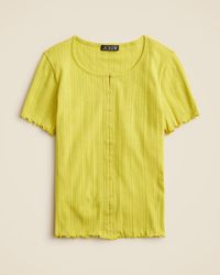 J.Crew - Pointelle Short-Sleeve Knit Cardigan - Lyst