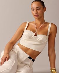 J.Crew - Limited-Edition Anna October X Cropped Bustier Top - Lyst