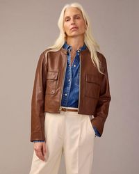 J.Crew - Collection Distressed Leather Jacket - Lyst