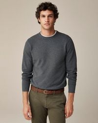 J.Crew - Cotton Piqué-Stitch Crewneck Sweater - Lyst