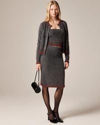 J.Crew - Collection Brushed Cashmere Midi Skirt With Beaded Embellishments - Lyst