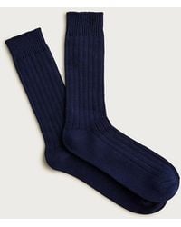 J.Crew - Ribbed Cotton-Blend Socks - Lyst