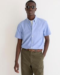 J.Crew - Slim Short-Sleeve Broken-In Organic Cotton Oxford Shirt - Lyst