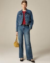 J.Crew - Petite Full-Length Slim-Wide Trouser Jean - Lyst