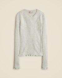 J.Crew - Ribbed Featherweight Cashmere Long-Sleeve Sweater-Tee - Lyst