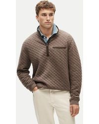 J.Crew - Quilted Quarter-Zip Pullover - Lyst