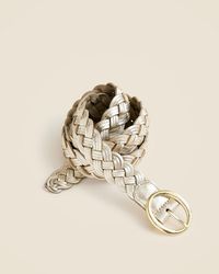 J.Crew - Braided Metallic Italian Leather Belt - Lyst
