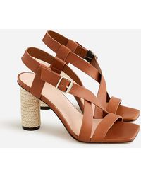 J.Crew - Rounded Rope-Heel Sandals - Lyst