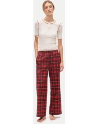 J.Crew - Pointelle Tee And Flannel Pant Pajama Set - Lyst
