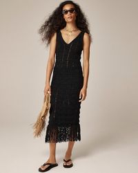 J.Crew - Fringe-Trim Sweater-Dress - Lyst