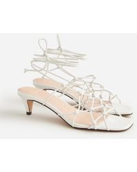 J.Crew - Zadie Knotted Lace-Up Kitten Heels - Lyst