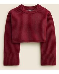 J.Crew - Spring Street Cropped Ribbed Cashmere Crewneck Sweater - Lyst
