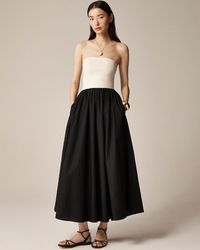 J.Crew - Strapless Colorblock Mixy Dress - Lyst