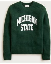 J.Crew - '47 X Brushed Wool Michigan State Sweater - Lyst