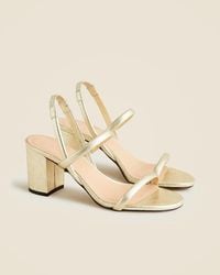 J.Crew - Lucie Slingback Block-Heel Sandals - Lyst