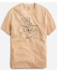 J.Crew - Vintage-Wash Cotton Graphic T-Shirt - Lyst