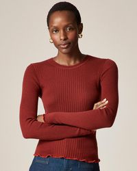 J.Crew - Ribbed Featherweight Cashmere Long-Sleeve Sweater-Tee - Lyst