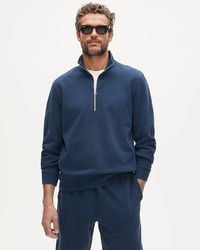 J.Crew - Tall Washed Court Terry Quarter-Zip Pullover - Lyst