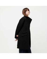 J.Crew Cocoon Coat In Italian Stadium-cloth Wool - Purple