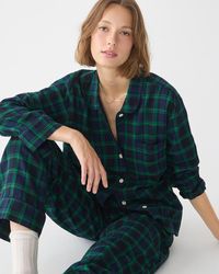 J.Crew - Flannel Long-Sleeve Pajama Pant Set - Lyst