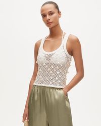J.Crew - Crochet Shell-Embroidered Tank Top - Lyst
