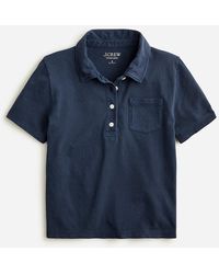J.Crew - Vintage Jersey Shrunken Polo T-Shirt - Lyst