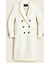 J.Crew Double-breasted Topcoat In Italian Wool-cashmere - White