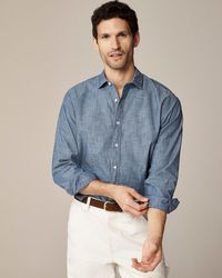 J.Crew - Slim Bowery Chambray Shirt With Spread Collar - Lyst