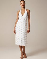 J.Crew - Collection Embellished Halter Midi Dress - Lyst