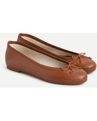classic unstructured leather ballet flats