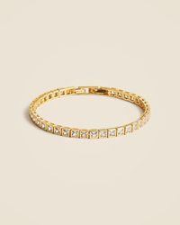 J.Crew - Square Cubic Zirconia Bezel-Set Tennis Bracelet - Lyst