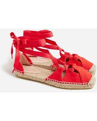 J.Crew - Made-In-Spain Cutout Lace-Up Espadrilles - Lyst