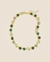 J.Crew - Pearl And Stone Station Necklace - Lyst