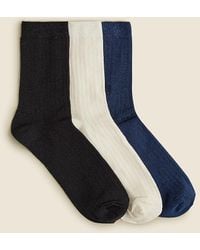 J.Crew - Ribbed Bootie Socks Three-Pack - Lyst