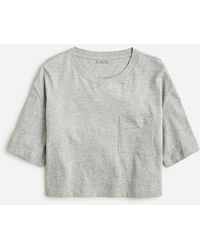 J.Crew - Vintage Jersey Cropped Pocket T-Shirt - Lyst