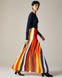 J.Crew - Christopher John Rogers X Pleated Maxi Skirt - Lyst