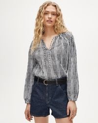 J.Crew - Tie-Front Popover Top - Lyst