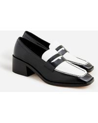 J.Crew - Addison Stacked-Heel Loafers - Lyst