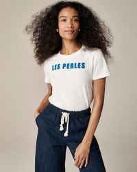 J.Crew - Classic-Fit "Les Perles" Graphic T-Shirt - Lyst